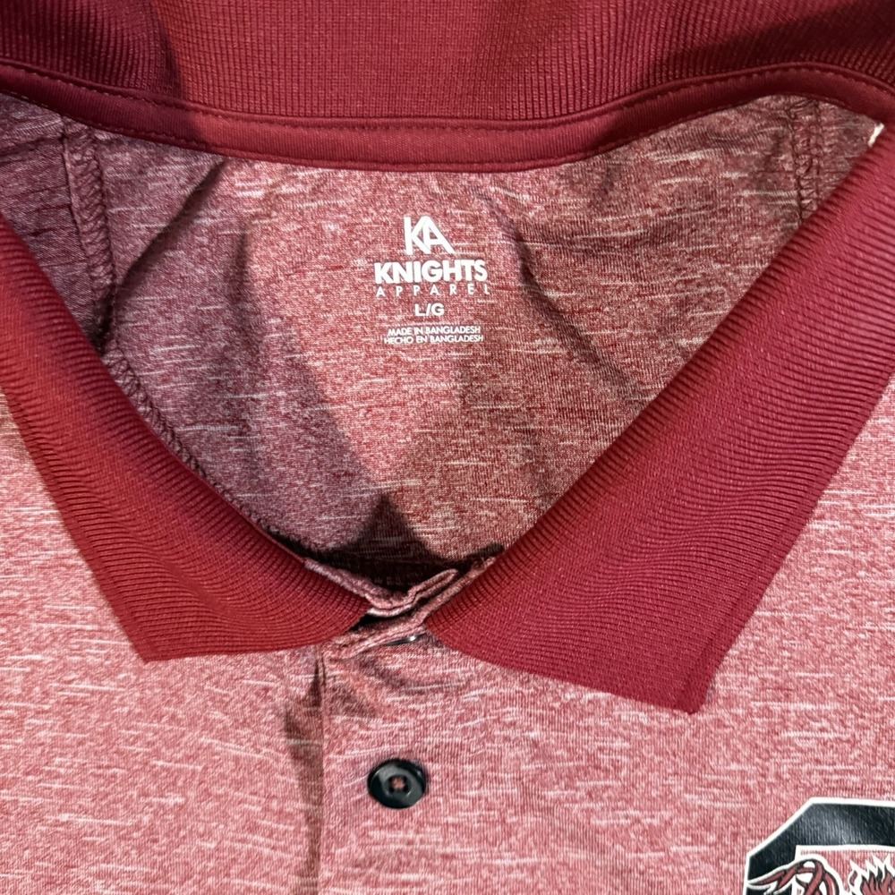 Knights Apparel South Carolina Gamecocks Polo/Golf Shirt‎ Red Size Large - Picture 2 of 8